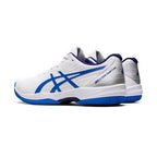 Asics Solution Swift Clay Mens Tennis Shoes (White/Electric Blue)