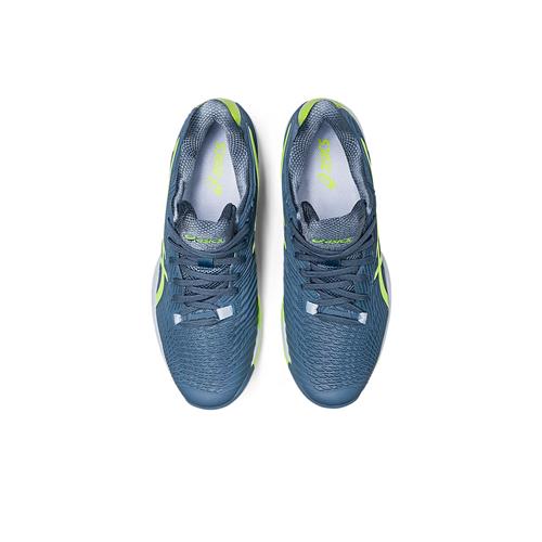 Asics Solution Speed FF 2 Men's Clay Tennis Shoes (Steel Blue/Hazard Green)