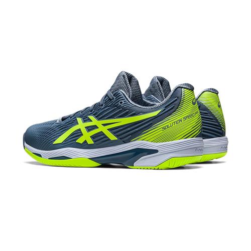 Asics Solution Speed FF 2 Men's Tennis Shoes (Steel Blue/Hazard Green)