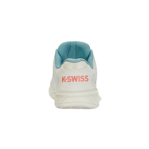 K-Swiss Hypercourt Express 2 AC Womens Shoes (Blanc de Blanc/Nile Blue/Desert Flower)