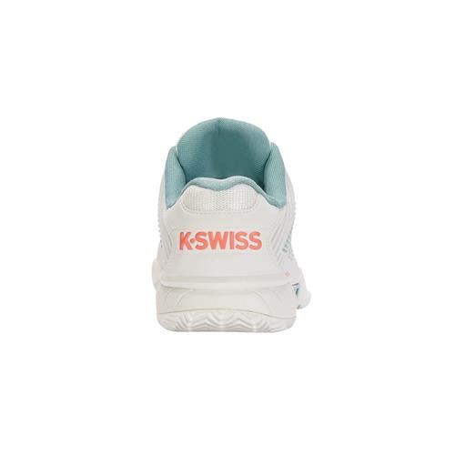 K-Swiss Hypercourt Express 2 HB Womens Shoes (Blanc de Blanc/Nile Blue/Desert Flower)