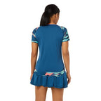 Asics Womens Court Graphic SS Top (Light Indigo)