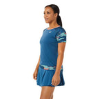 Asics Womens Court Graphic SS Top (Light Indigo)