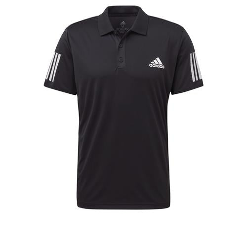 Adidas Mens Club 3str Polo (Black/White/White)