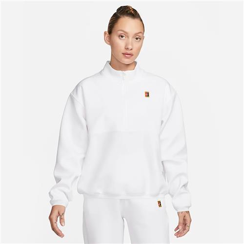 NikeCourt Dri-FIT Heritage Women's 1/2 Zip Tennis Jacket (White)