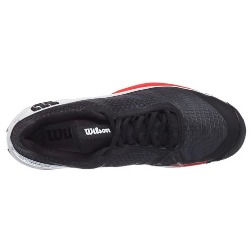 Wilson Rush Pro 4.0 Clay Men's tennis Shoes (Black/White/Poppy)