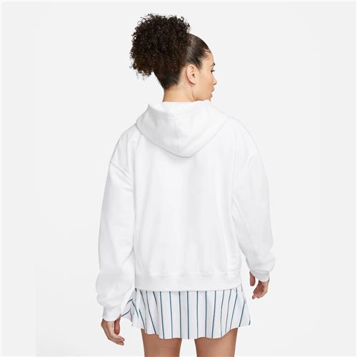 NikeCourt Women's Fleece Tennis Hoodie (White)