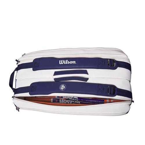 Wilson Roland Garros Super Tour 9 Pack Racquet Bag (Navy/White/Clay)