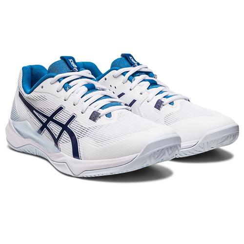 Asics Gel-Tactic Womens Indoor Shoes (White/Indigo Blue)