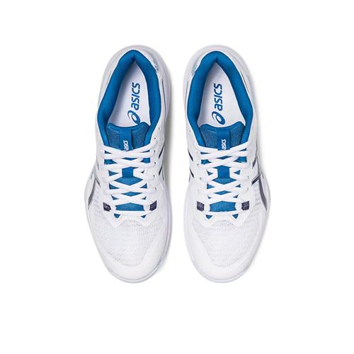 Asics Gel-Tactic Womens Indoor Shoes (White/Indigo Blue)