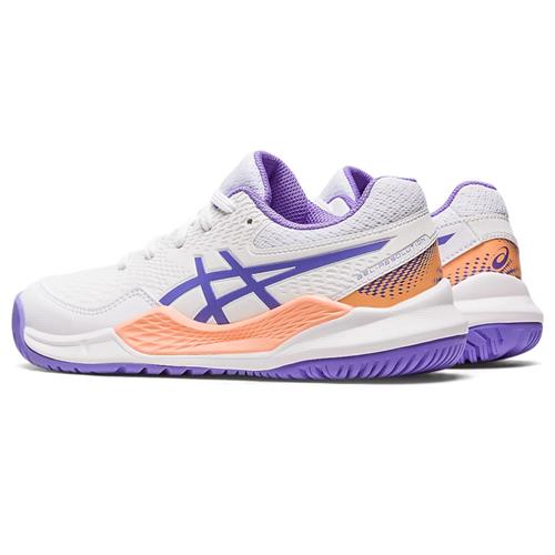 Asics Gel-Resolution 9 GS Junior Shoes (White/Amethyst)