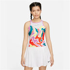 Nike Court Womens Dri-Fit Slam Tank (Rush Fuchsia/Football Grey/Rush Fuchsia/White)