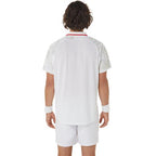 Asics Mens Court Graphic Polo-Shirt (Brilliant White)