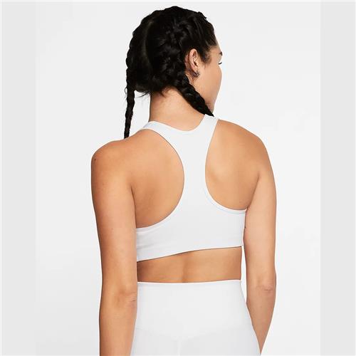 Nike DriFit Swoosh Women's Medium-Support 1-Piece Pad Sports Bra (White)