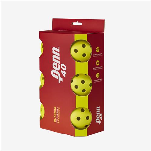 Penn 40 Outdoor Pickleball Balls, 6 Pieces