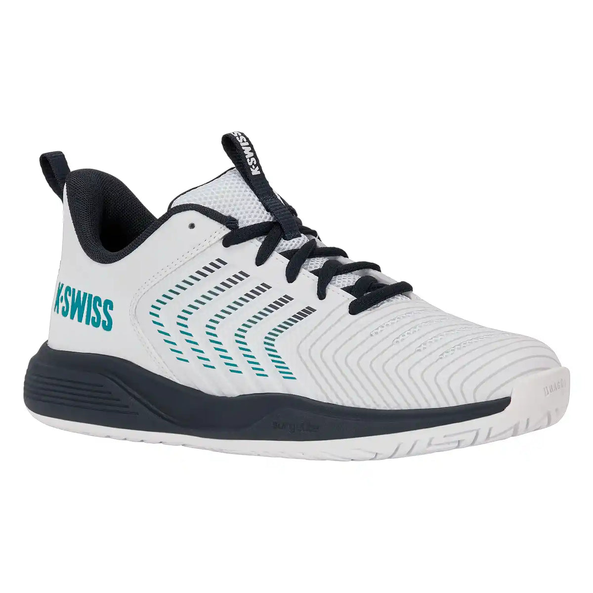 K-Swiss Ultrashot Light All-Court Junior Shoes (White/Carbon/Baltic)