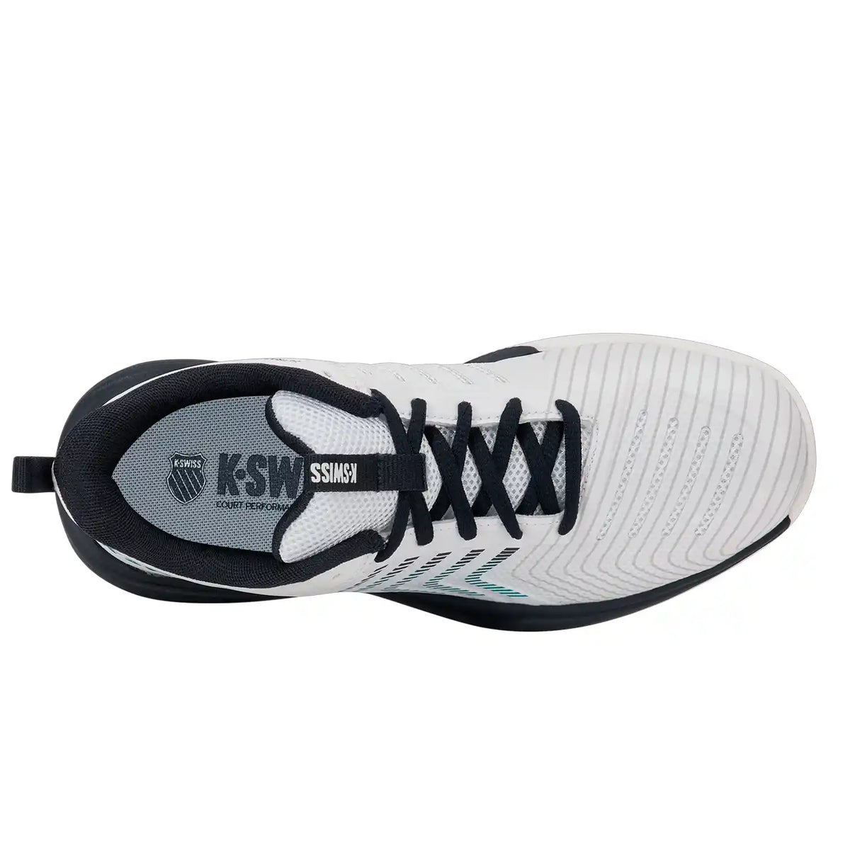 K-Swiss Ultrashot Light All-Court Junior Shoes (White/Carbon/Baltic)