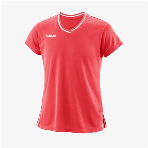 Wilson Girl's Team II V-Neck (Fiery Coral)