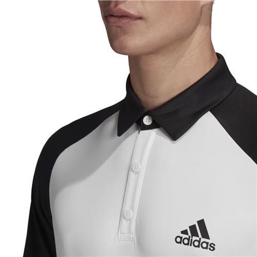 Adidas Mens Club C/B Polo (White/Black)