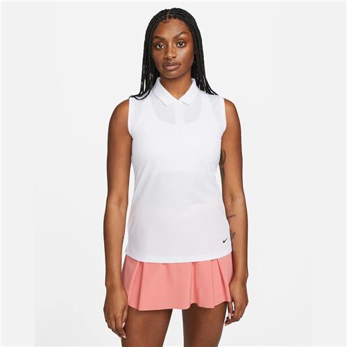 Nike Dri-Fit Victory Women's Sleeveless Golf Polo (White)