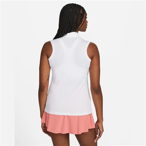 Nike Dri-Fit Victory Women's Sleeveless Golf Polo (White)