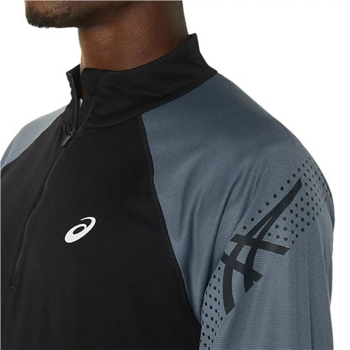 Asics Icon Long Sleeved 1/2 Zip (Performance Black/Carrier Grey)