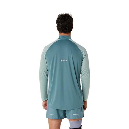Asics Icon Long Sleeved 1/2 Zip (Foggy Teal/Ocean Haze/Brilliant White)