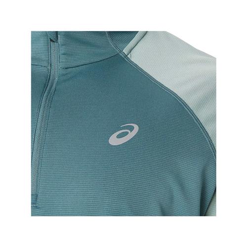 Asics Icon Long Sleeved 1/2 Zip (Foggy Teal/Ocean Haze/Brilliant White)
