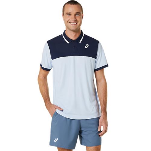 Asics Men's Court Polo Shirt (Soft Sky/Midnight)