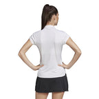 Adidas Womens Club 3 Str Polo (White/Silver/Black)