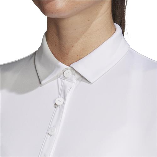 Adidas Womens Club 3 Str Polo (White/Silver/Black)