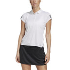 Adidas Womens Club 3 Str Polo (White/Silver/Black)