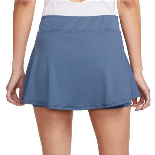 Nike Court Dri-Fit Victory Womens Flouncy Tennis Skirt (Diffused Blue/Black)
