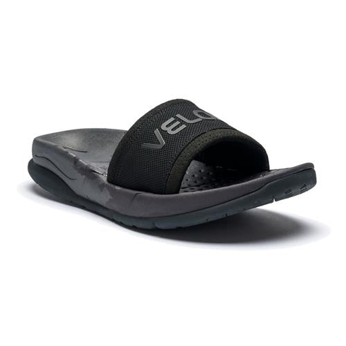 Velous Laguna Slide (Dark Grey Black)
