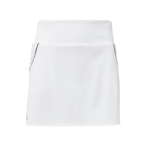 Adidas Girls Club Skirt (White/Silver/Black)