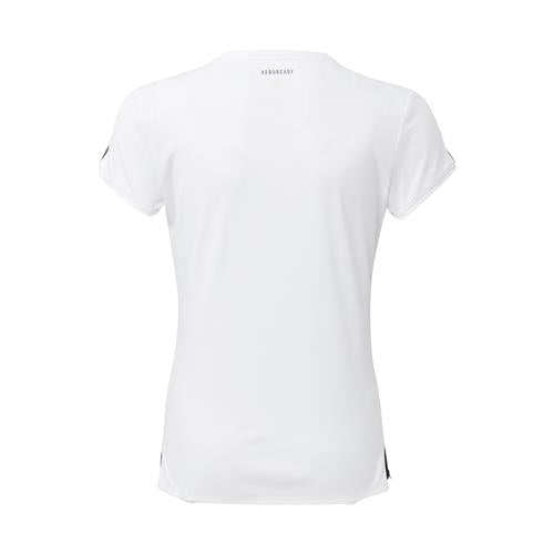 Adidas Girls Club Tee (White/Silver/Black)