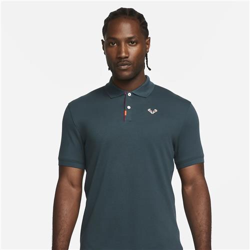 The Nike Polo RAFA Men's Slim Fit Polo (Deep Jungle/Fireberry)