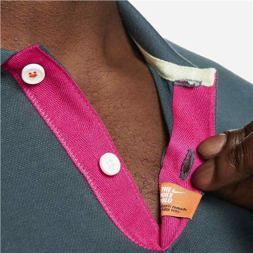 The Nike Polo RAFA Men's Slim Fit Polo (Deep Jungle/Fireberry)