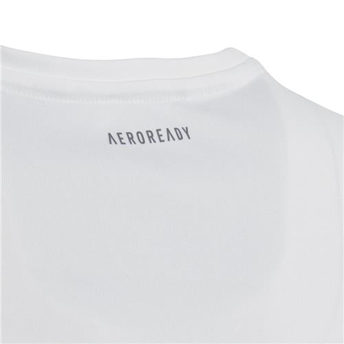 Adidas Girls Club Tee (White/Silver/Black)