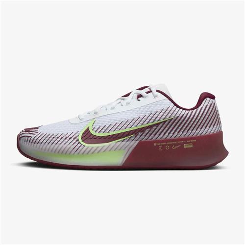 Nike Zoom Vapor 11 HC Men's Tennis Shoes (White/Lime Blast/Team Rd)