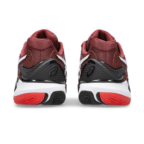 Asics Gel-Resolution 9 Clay Men's Tennis Shoes (Antique Red/White)