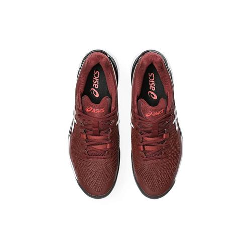 Asics Gel-Resolution 9 Clay Men's Tennis Shoes (Antique Red/White)