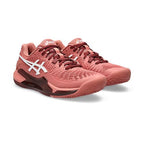 Asics Gel-Resolution 9 Clay Women's Tennis Shoes (Light Garnet/White)