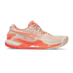 Asics Gel-Resolution 9 Womens Tennis Shoes (Pearl Pink/Sun Coral)