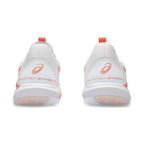 Asics Solution Speed FF 3 Clay Womens Tennis Shoes (White/Sun Coral)