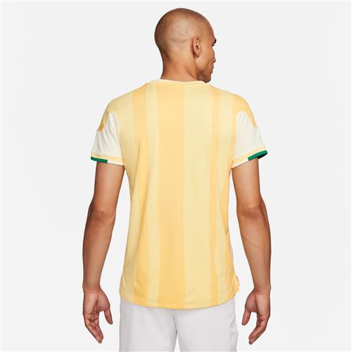 NikeCourt Men's Dri-Fit Slam Top Melbourne (Coconut Milk/Soft Yellow/Black)