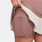 NikeCourt Women's Dri-Fit Advantage Short Pleated Skirt (Smokey Mauve/Platinum Violet/White)