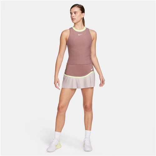 NikeCourt Women's Dri-Fit Advantage Short Pleated Skirt (Smokey Mauve/Platinum Violet/White)