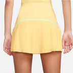 NikeCourt Women's Dri-Fit Advantage Short Pleated Skirt (Soft Yellow/Black)
