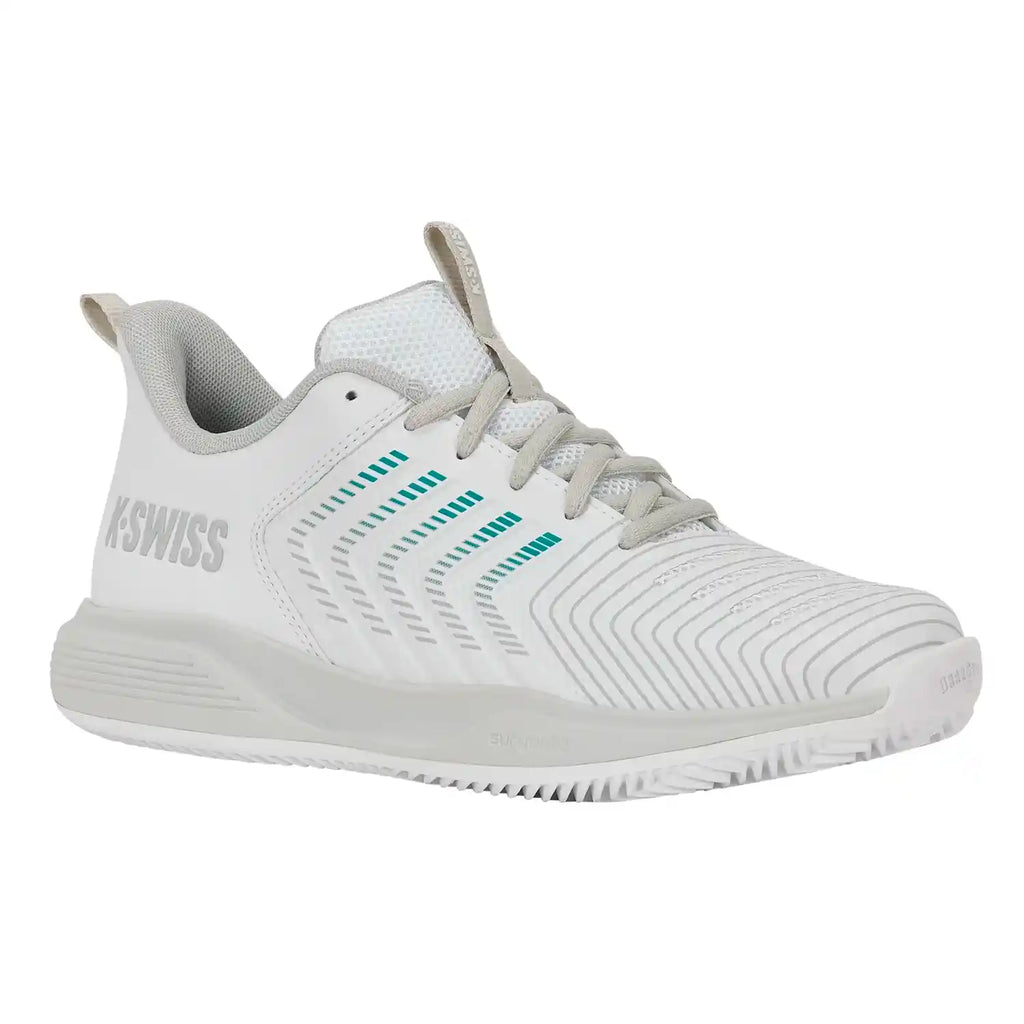 K-Swiss Ultrashot Light Herringbone Women's Shoes (White/Dawn Blue/Baltic)